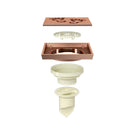 תעלת ניקוז ריצפתי 10/10 אופנתי + מנגנון למניעת ריחות וכניסת חרקים | כפות רגליים | רוז גולד מק"ט 754