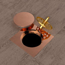 מכסה לקופסת ביקורת 10/10 | פופ אפ | רוז גולד מוברש | מק"ט 894