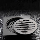 תעלת ניקוז למקלחת 10/10 + מונע ריחות וכניסת חרקים | שחור מט | סימפל קלאס | מק"ט 076