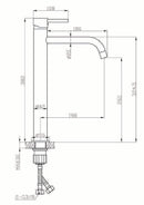 ברז פרח גבוה ALTO שחור מט אקווילה פרימיום 18002