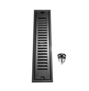 תעלת ניקוז למקלחת יוקרתי מפואר 10/40 אטום לחרקים מסנן לאיסוף ליכלוך שחור מט מק"ט 589