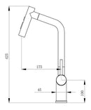 ברז נשלף SUPREME שחור נחושת אקווילה