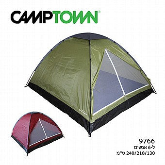 ‏אוהל משפחתי ‏ל-6 אנשים Camptown 9766 Basic קמפטאון