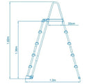 סולם לבריכה בטיחותי מתפרק 1.32 מ' INTEX