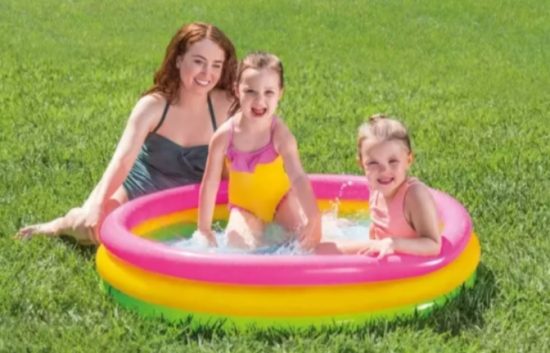 בריכה צבעונית 3 קומות INTEX 58924 86X25 תחתית מתנפחת