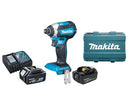 מברגת אימפקט נטענת 18V בראשלס + 2 סוללות MAKITA DTD153RME BL 4Ah