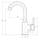 ברז פרח DONALD שחור פיה קצרה אקווילה פרימיום