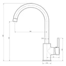 ברז פרח DONALD מוברש זהב פיה ארוכה אקווילה פרימיום