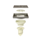 תעלת ניקוז ריצפתי 10/10 אופנתי + מנגנון למניעת ריחות וכניסת חרקים כפות רגליים | ניקל מוברש מק"ט 753