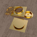 מכסה לקופסת ביקורת פופ אפ 12/12 מתכת בראס זהב מוברש מק"ט 736