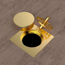 מכסה לקופסת ביקורת פופ אפ 12/12 מתכת בראס זהב מוברש מק"ט 736