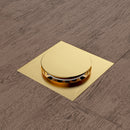 מכסה לקופסת ביקורת פופ אפ 12/12 מתכת בראס זהב מוברש מק"ט 736