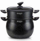 לקיטשן סיר קוסקוס 15 ל' שחור שיש קוטר 30