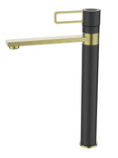 ברז פרח גבוה MATTEO שחור/זהב מוברש 27330