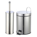 סט מברשת ופח שיקגו CHICAGO נירוסטה / שחור / לבן