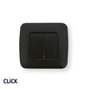 מפסק כפול CLICK ק-55 16A תה"ט - שחור מט