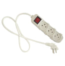 רב שקע 3 יציאות + כבל + מפסק