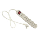 רב שקע 5 יציאות + כבל + מפסק