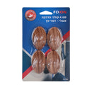 סט 4 קולבי הדבקה אובלי בינוני עץ