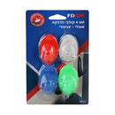 סט 4 קולבי הדבקה אובלי בינוני צבעוני 